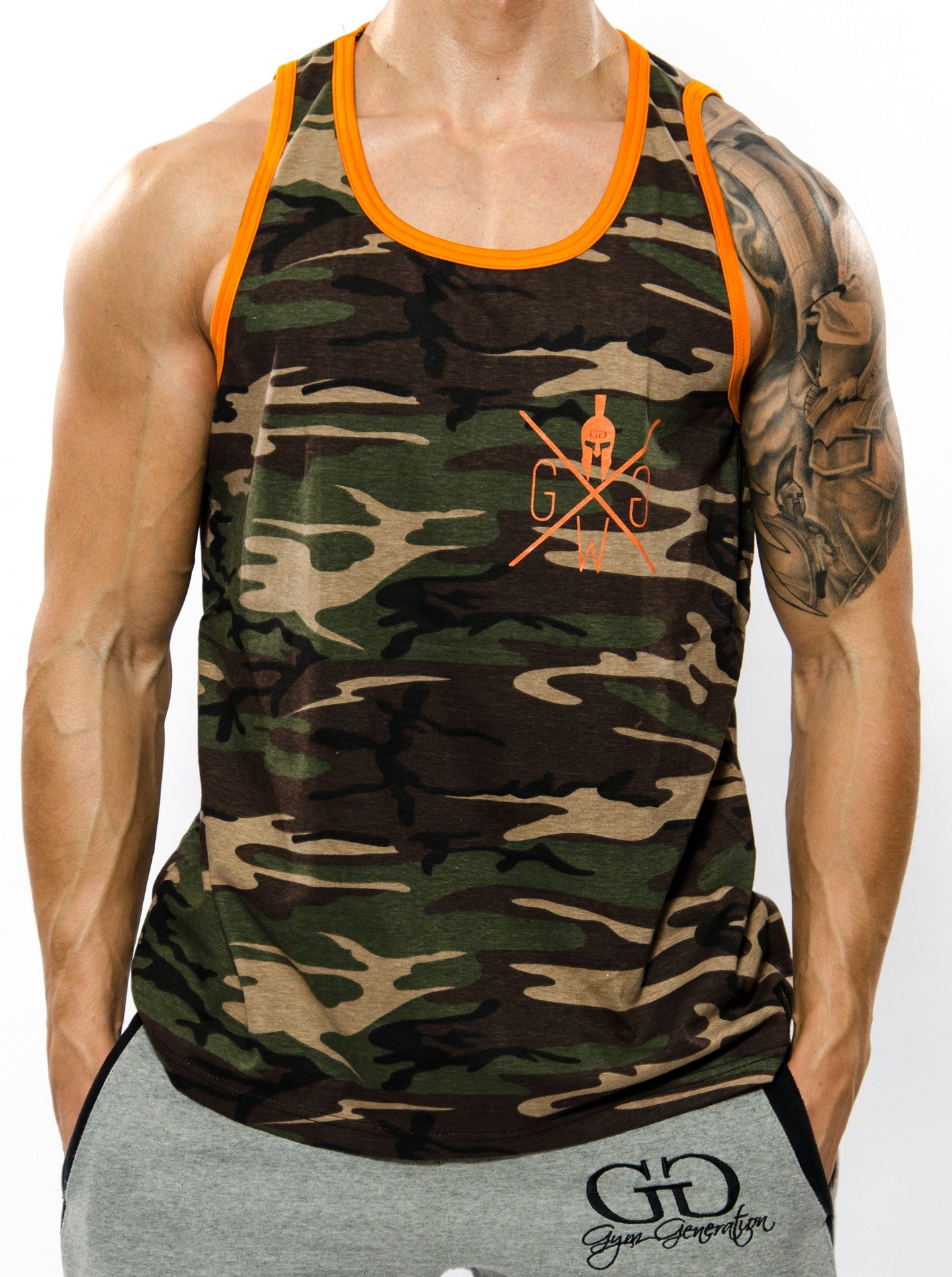 Camiseta sin mangas Gym Warriors - Camo