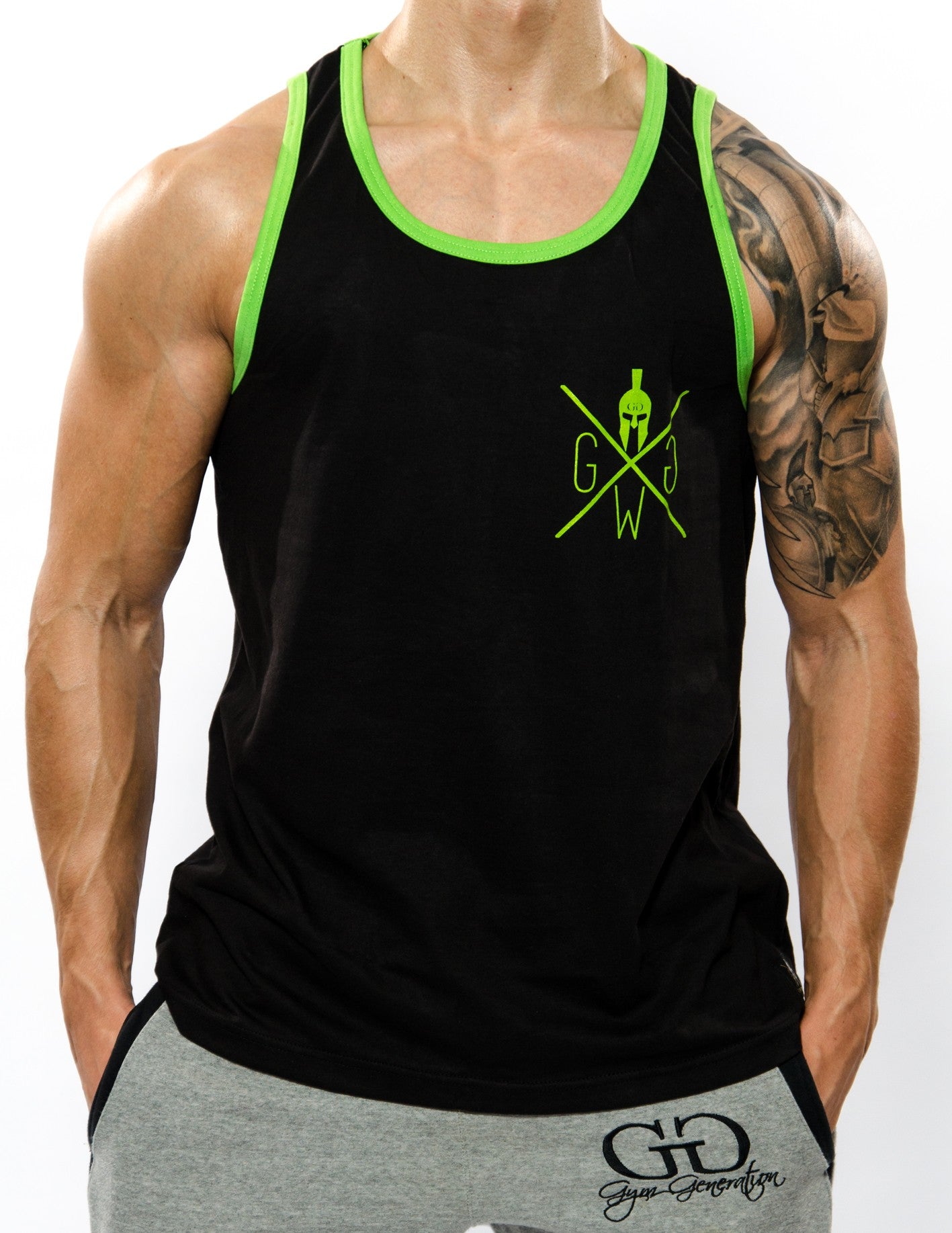 Gym Warriors Tank Top - Lime