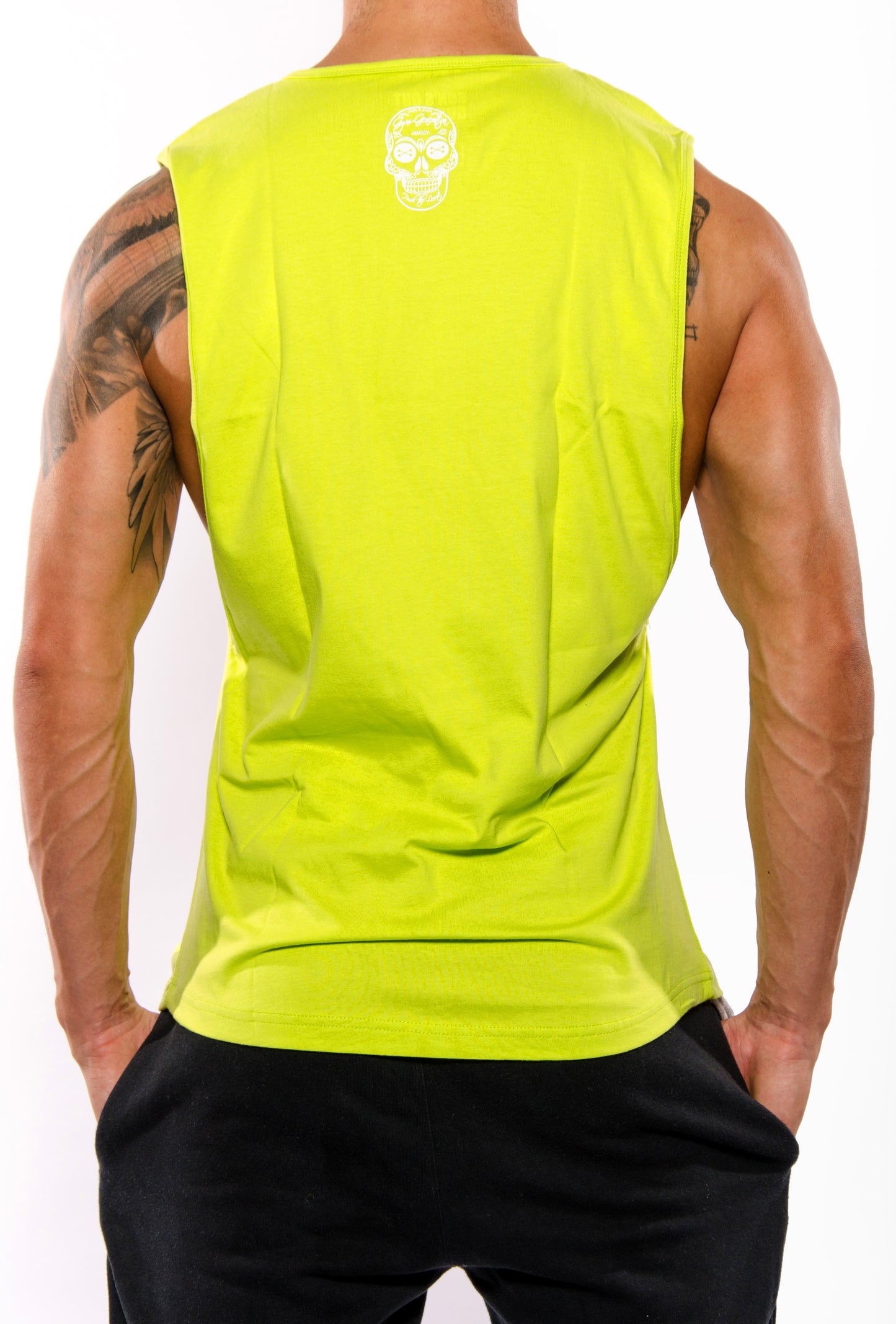 La Catrina Muscle Tank Top - Lime