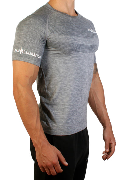 Camisa fitness sin costuras - Frost Grey