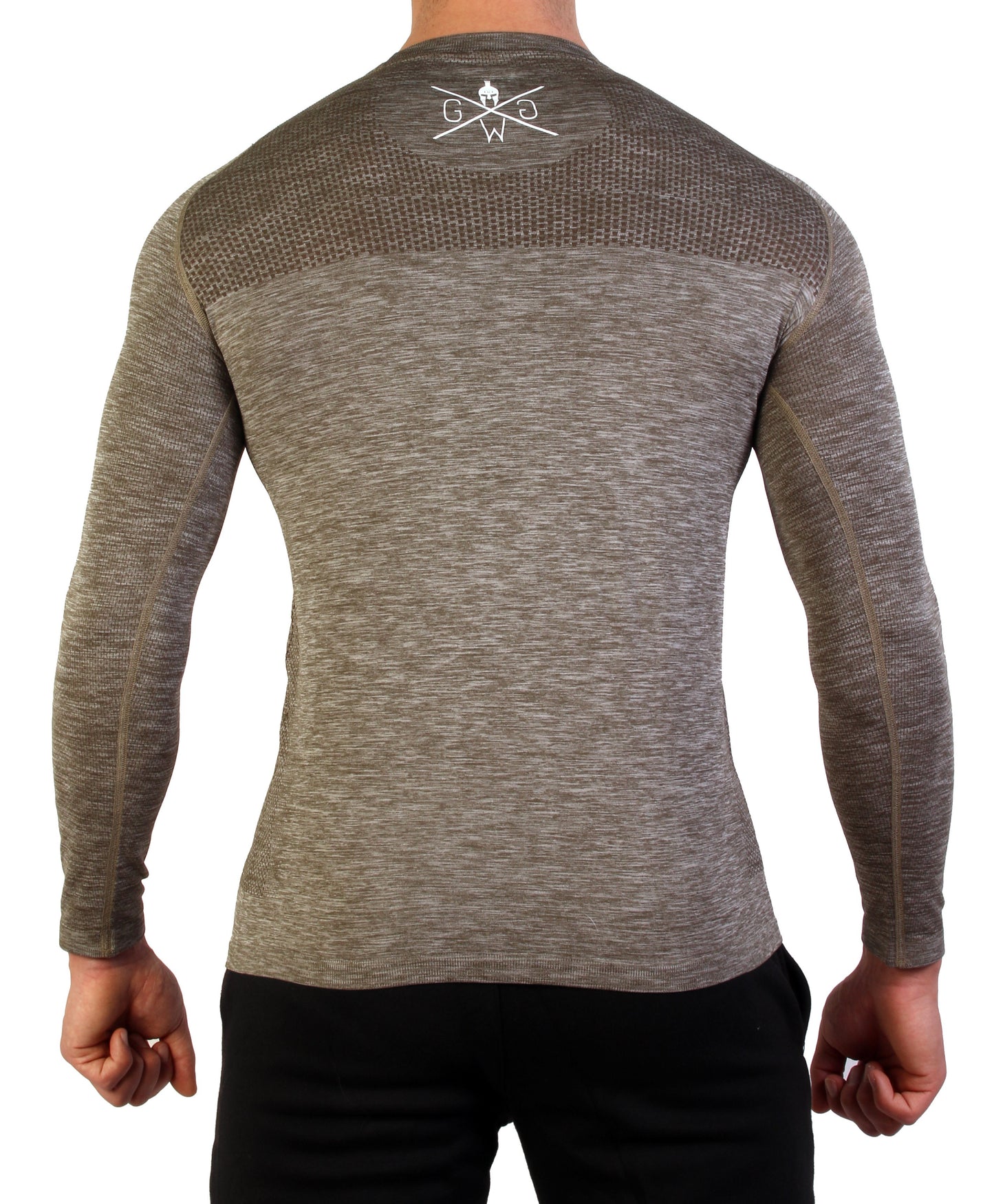 Seamless Langarm Sport Shirt - Olive