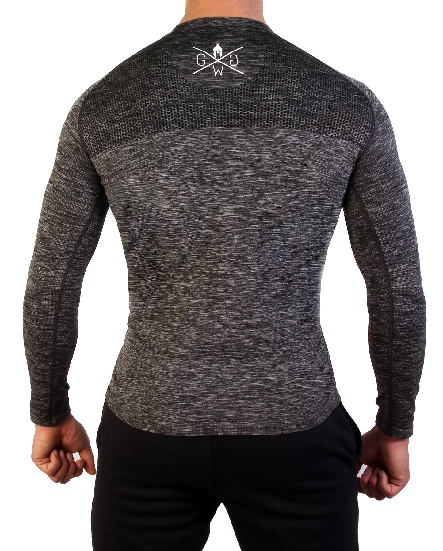 Seamless Langarm Sport Shirt - Dunkelgrau