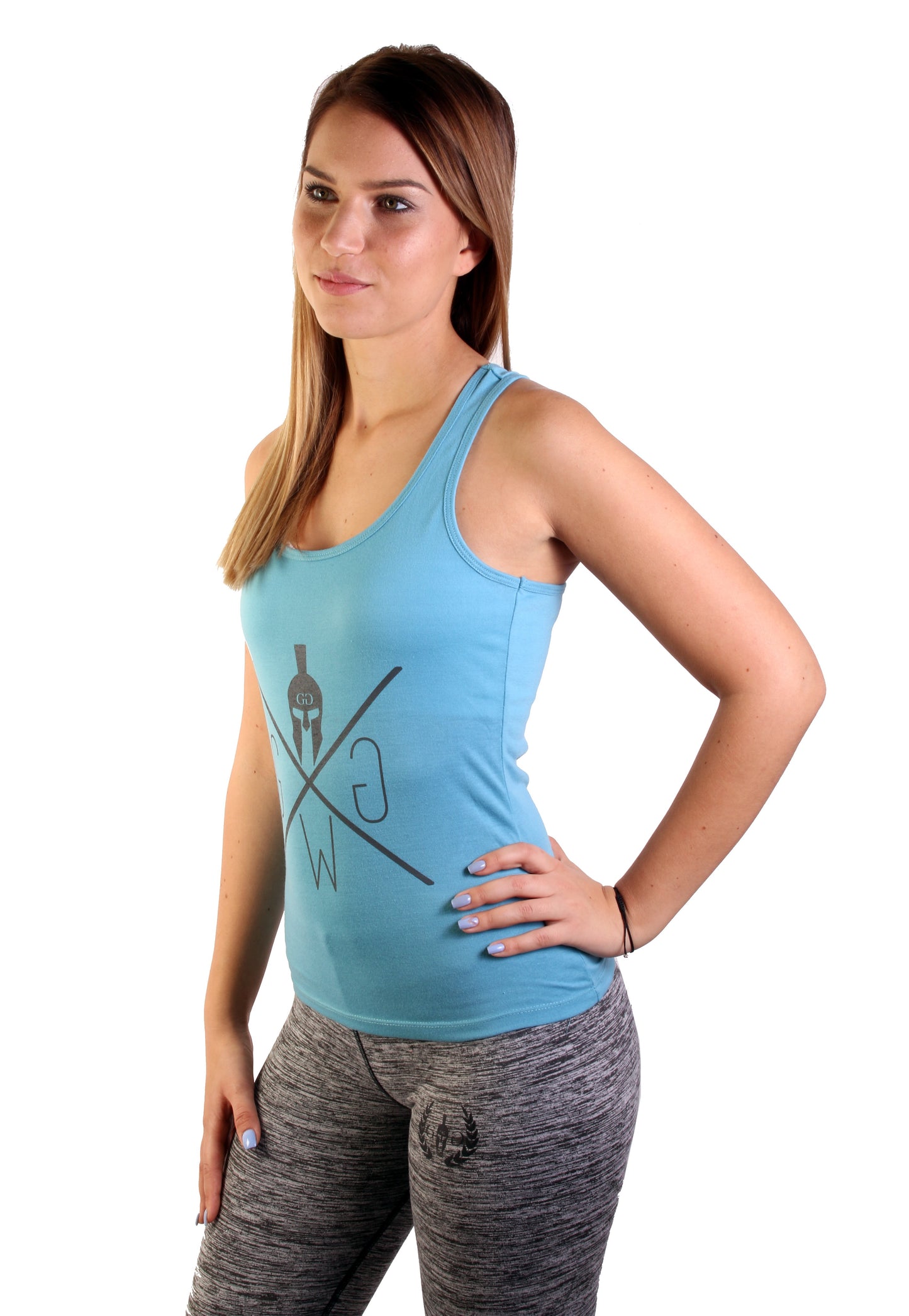 Damen Fitness Top - Azurblau
