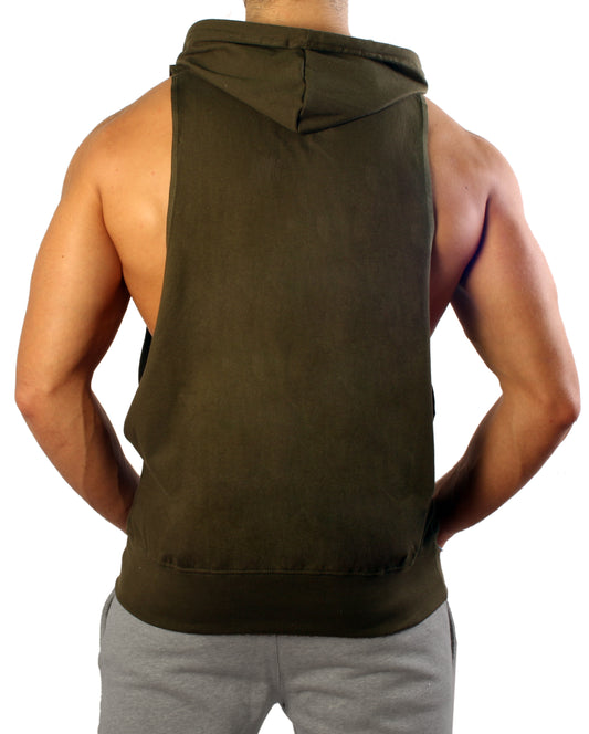 Kapuzen Tank Top "Fight Club" - Olive