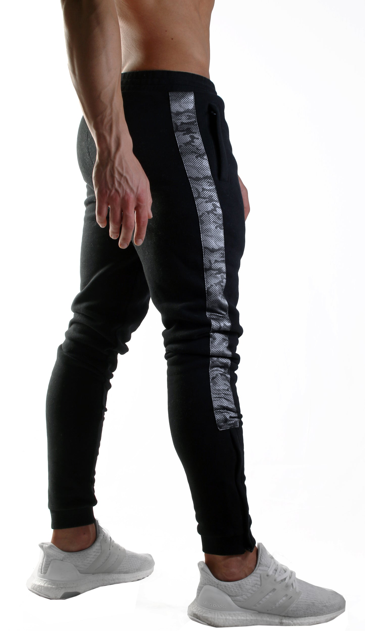 Pantalones deportivos Alpha con rayas de camuflaje gris