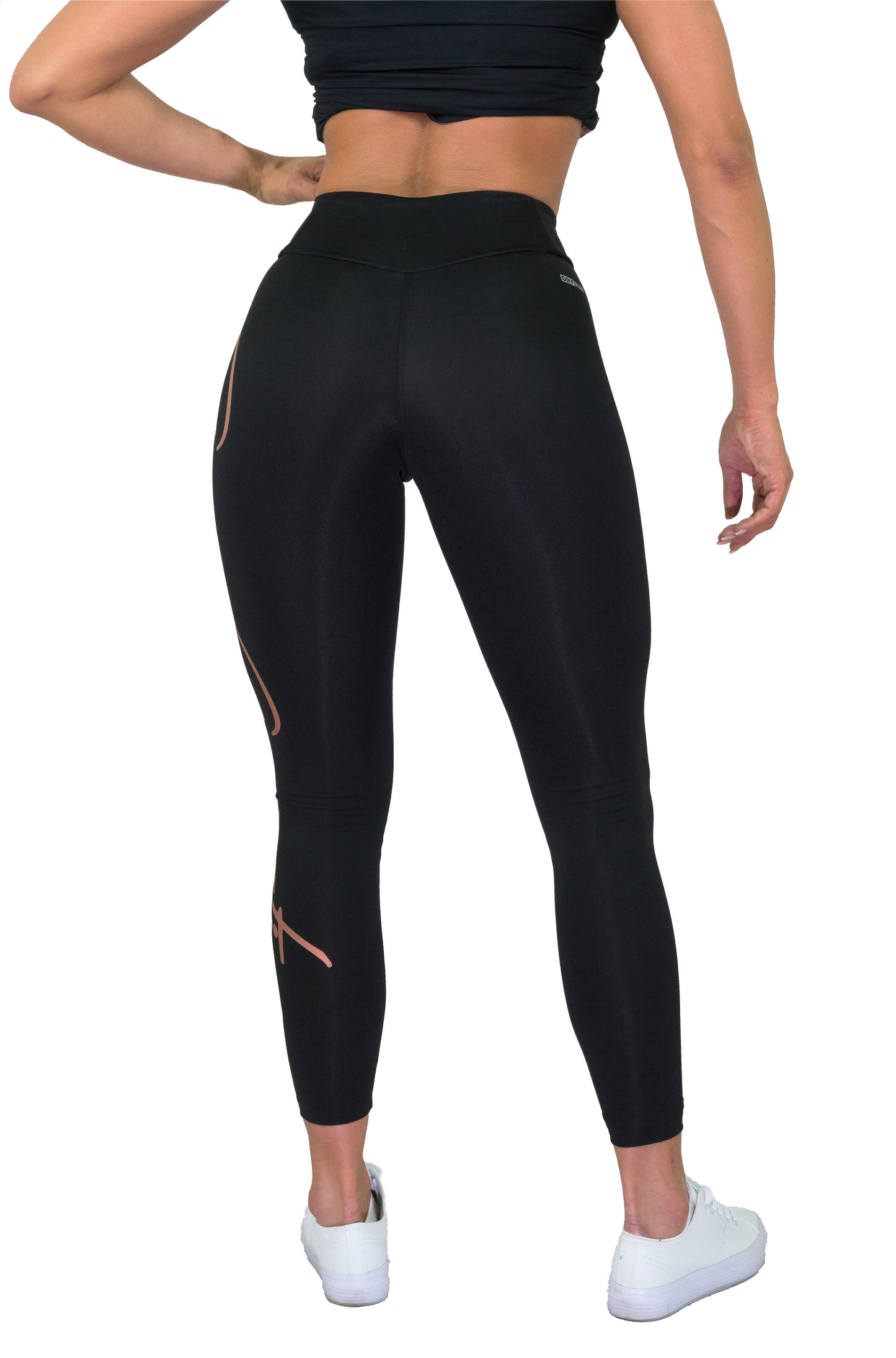 Fitness Leggings Rose Gold - Schwarz