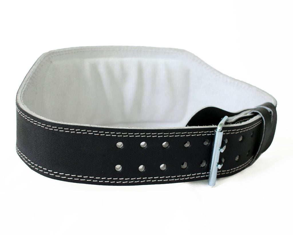 Gewichthebergürtel aus Leder - Schwarz