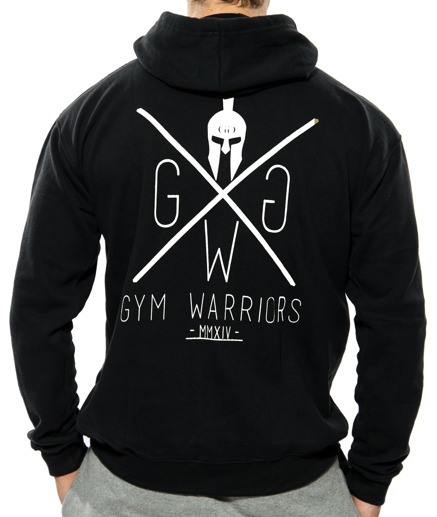 Hoodie mit Reissverschluss Gym Warriors - Schwarz