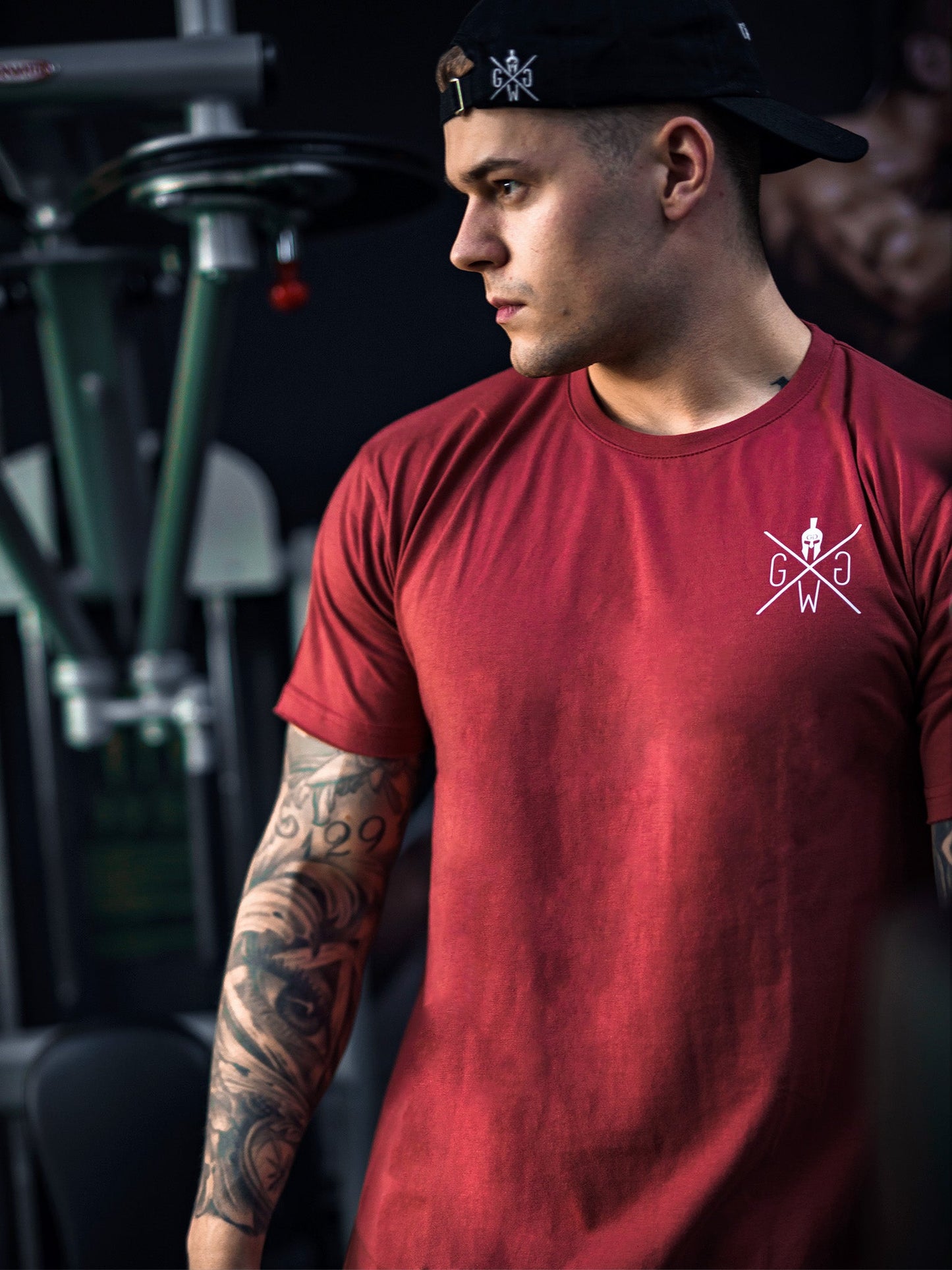 Gym T-Shirt Warrior - Bordeaux