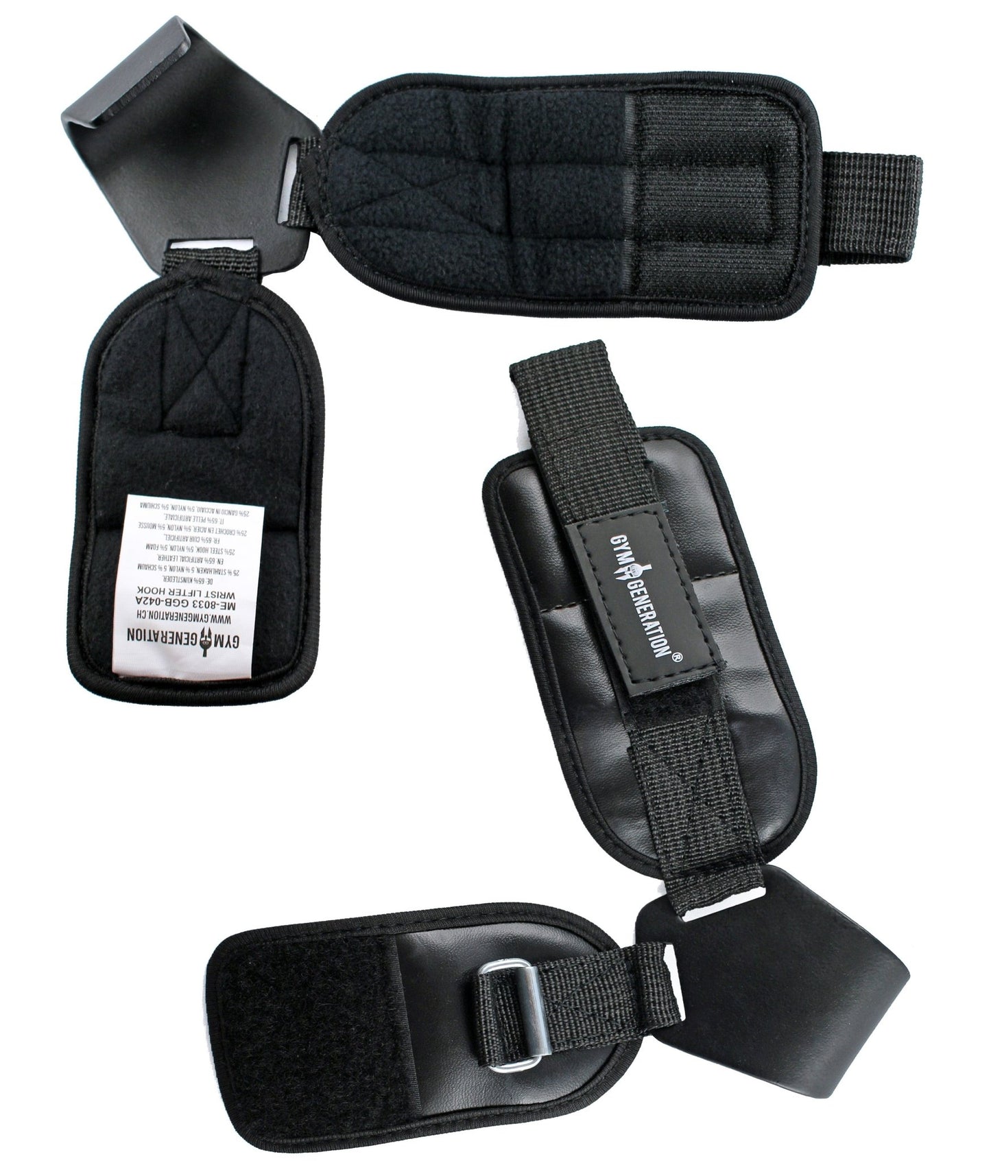 Zughilfen mit Stahlhaken - Schwarz