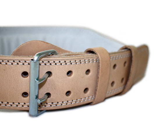 Gewichthebergürtel aus Leder - Braun