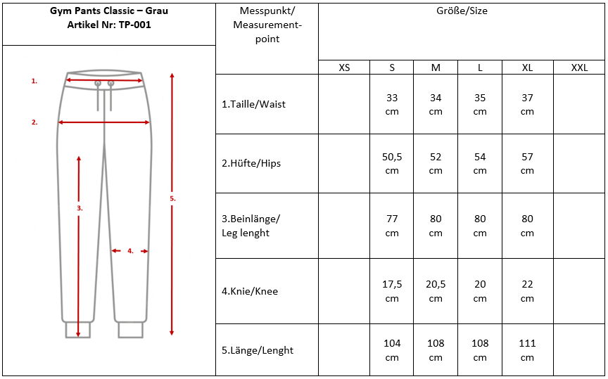 Trainingshose Classic - Grau