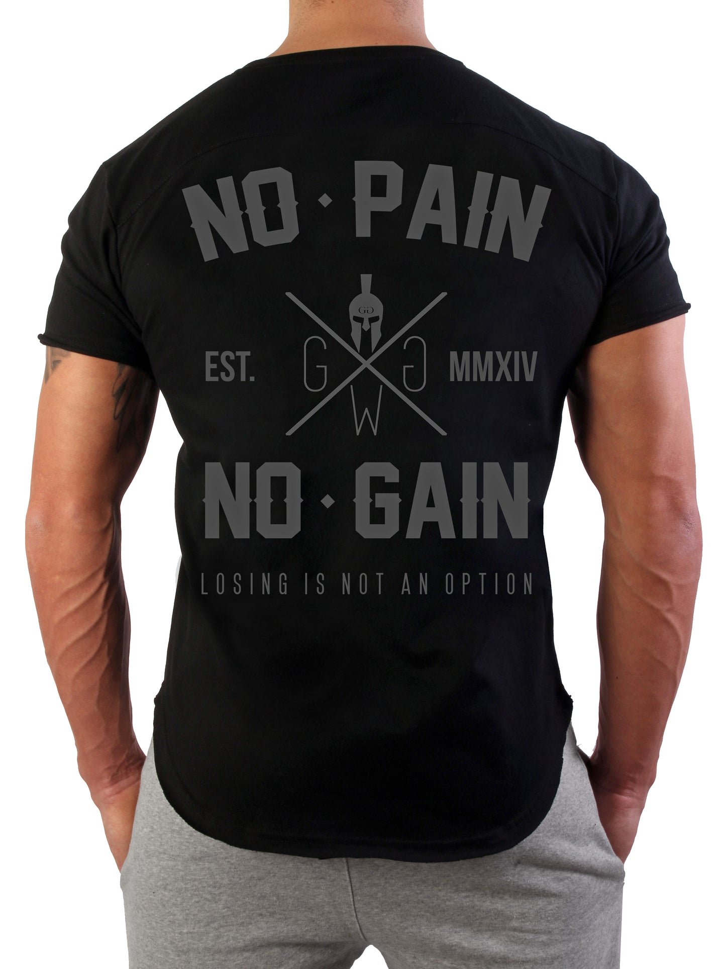 Camiseta No Pain No Gain - Negro