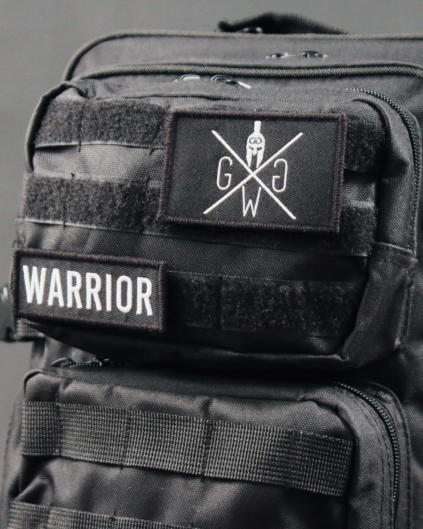 Gym Rucksack mit Patches - Schwarz
