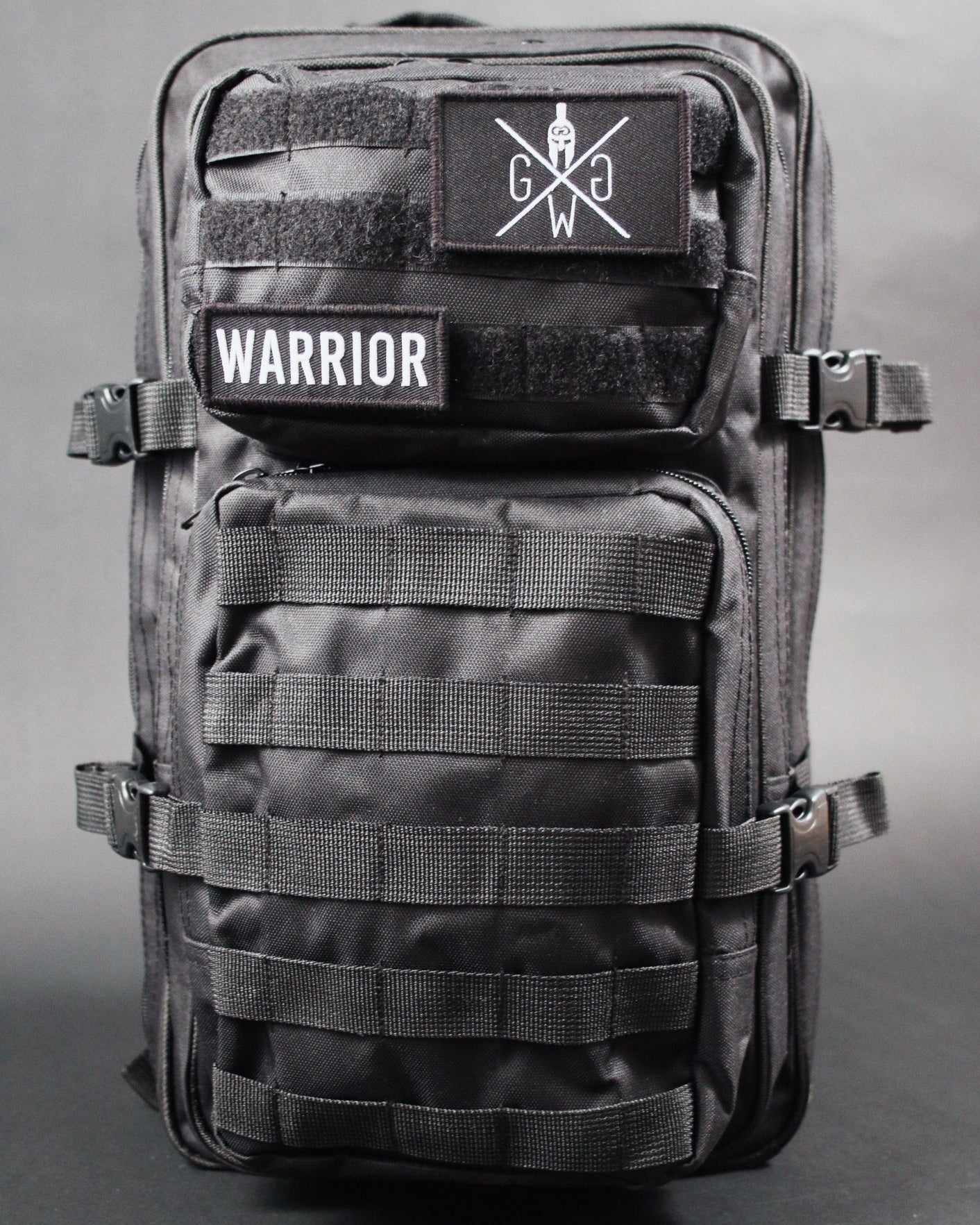 Gym Rucksack mit Patches - Schwarz