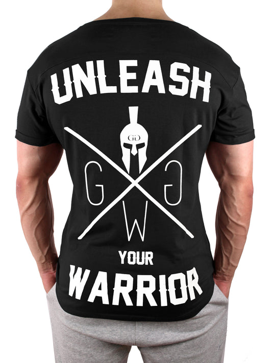Gym T-Shirt Unleash your Warrior - Schwarz