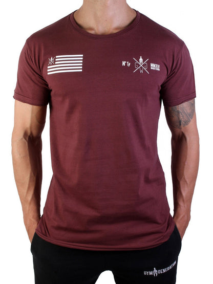 Gym T-Shirt "Fighter" - Burgundy