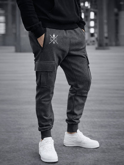 Dunkelgraue Jogginghose für Herren im Streetwear-Look