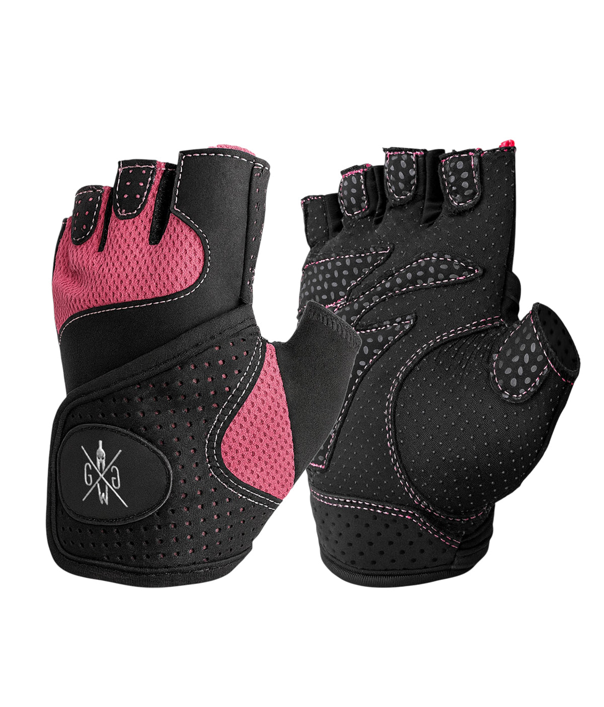 Fitness Handschuhe Damen in Schwarz-Pink im Paar
