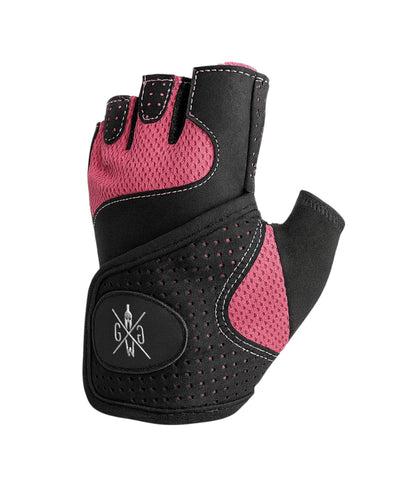 Handrücken aus pinkem Mesh mit Gym Warriors Logo