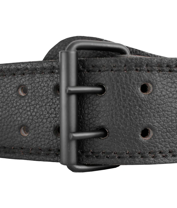 Gewichthebergürtel aus Leder - Schwarz