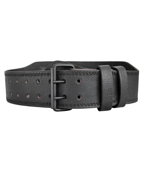 Gewichthebergürtel aus Leder - Schwarz