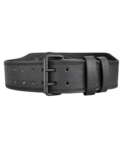 Gewichthebergürtel aus Leder - Schwarz