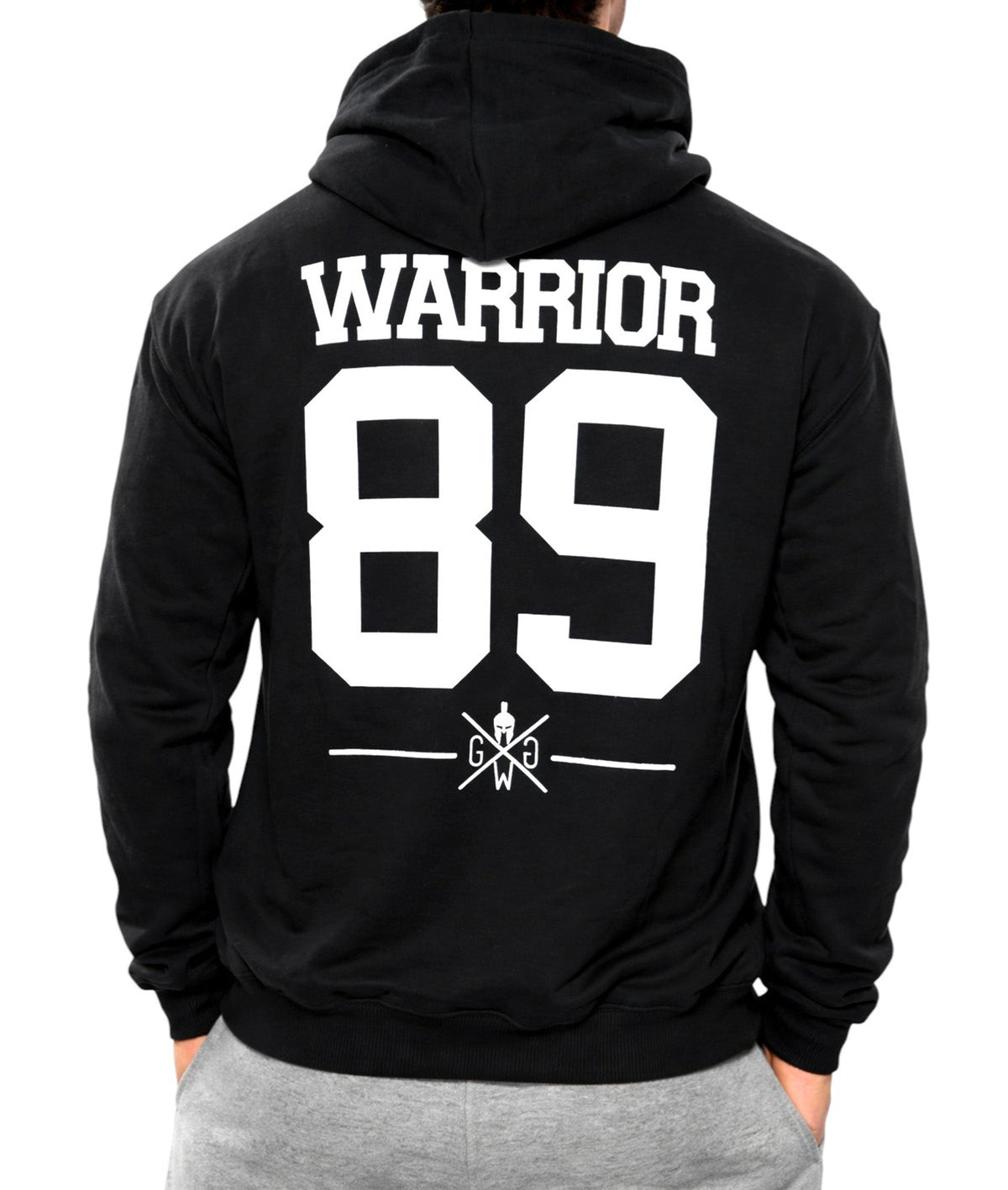Rückseite mit großer weißer 89 unter dem Wort Warrior
