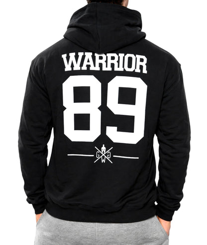 Rückseite mit großer weißer 89 unter dem Wort Warrior