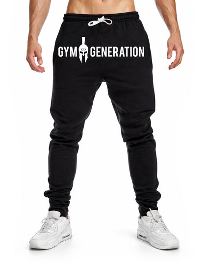 Schwarze Jogginghose für Herren mit großem Gym Generation Schriftzug