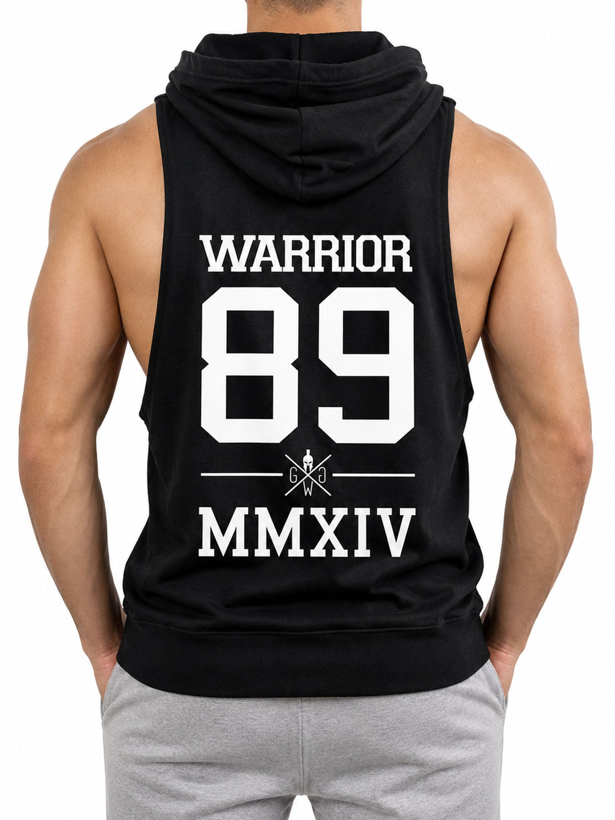 Rückseite des Tanktops mit großem Warrior 89 Print