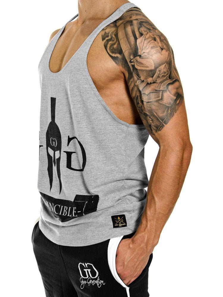 Fitness Tank Top in Grau, Seitenansicht