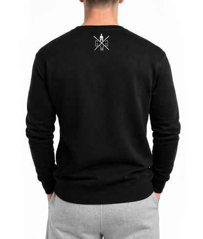 Rückansicht des Sweatshirts mit Rundhalsausschnitt