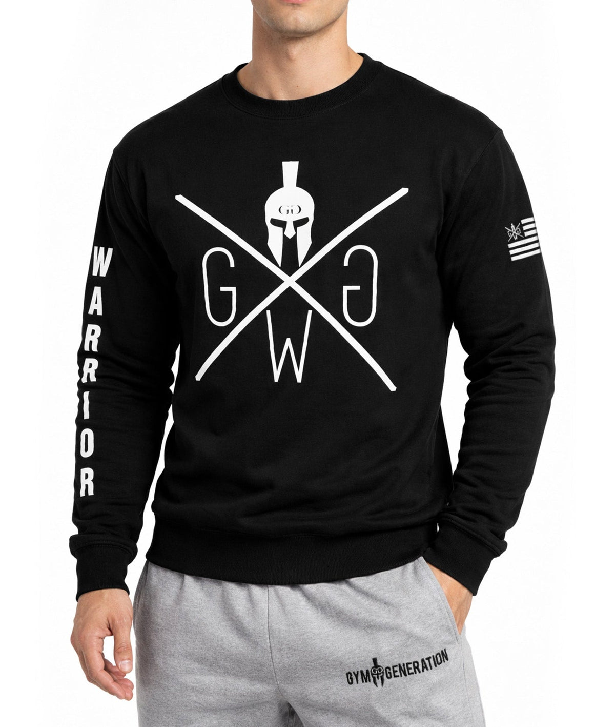 Gym Pullover für Herren in Schwarz am Model