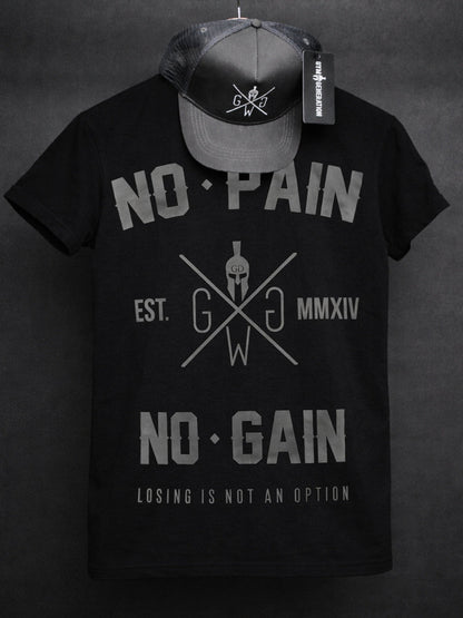 No Pain No Gain Shirt mit passender Cap