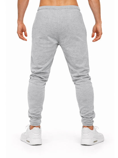 Rückansicht der grauen Sporthose für Herren