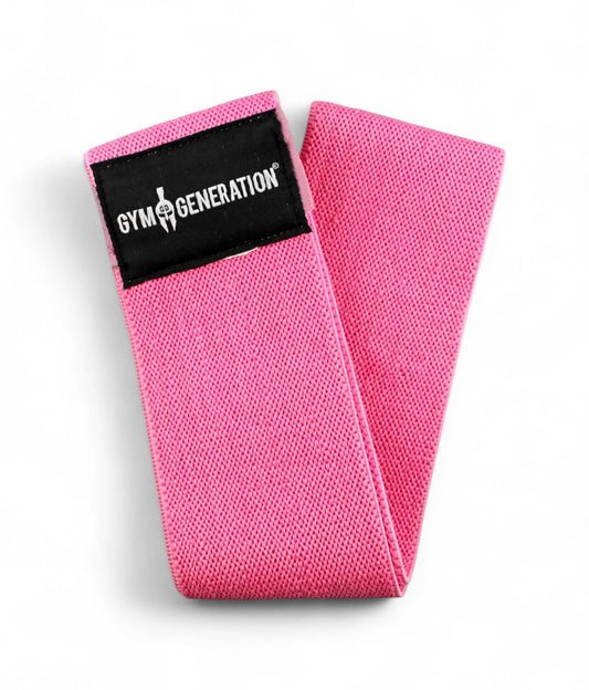 Pinkes Booty Band aus gewebtem Stoff mit Logo-Label, gefaltet