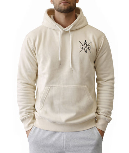Gym Pullover für Herren in Off-White, Frontansicht