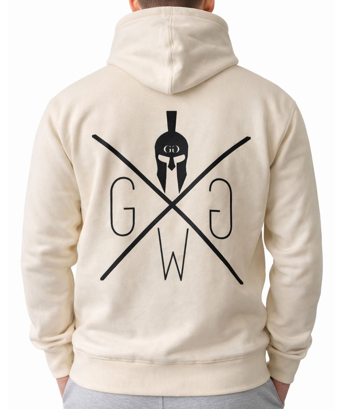 Off-White Gym Hoodie für Herren mit großem Rückenlogo