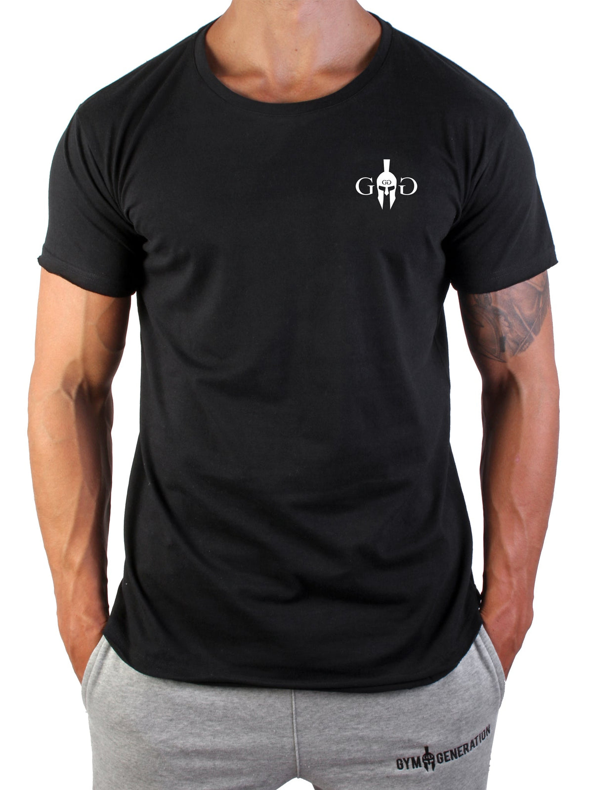 Schwarzes Alexander the Great T-Shirt, Vorderansicht