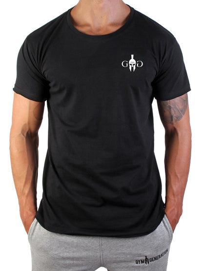 Schwarzes Alexander the Great T-Shirt, Vorderansicht