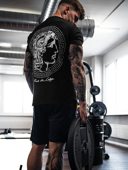 Herren Gym Shirt mit Rückenprint im Fitnessstudio