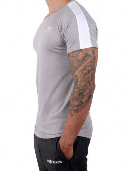 Graues Trainingsshirt für Herren in der Seitenansicht
