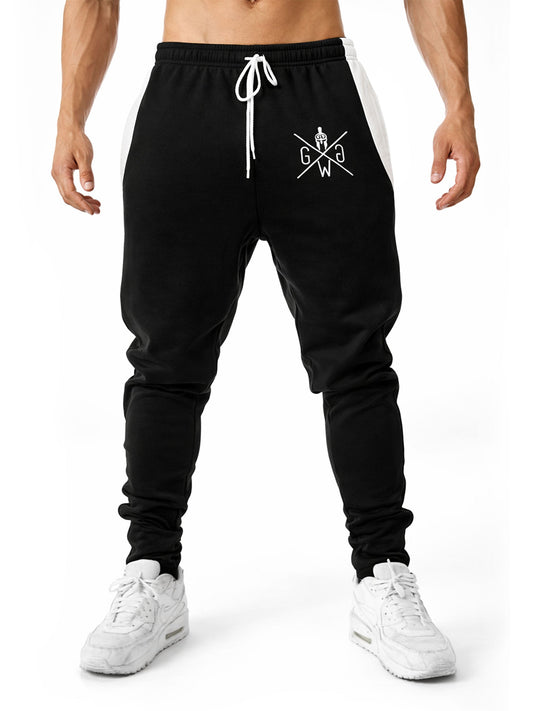 Schwarze Trainingshose Legacy mit gesticktem Logo, Vorderansicht
