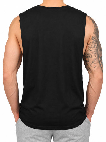 Rückseite des schwarzen Tank Tops, komplett ohne Druck