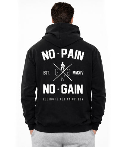 Herren Hoodie mit großem Schriftzug auf dem Rücken