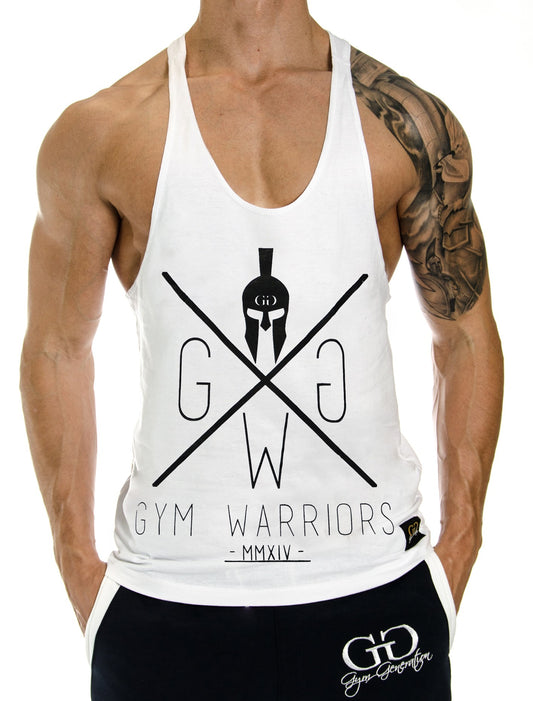Gym Warriors Stringer - White