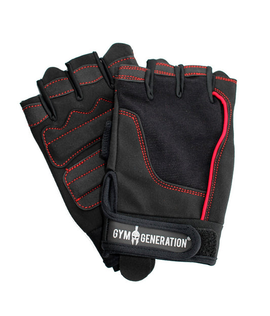 Fitness Handschuhe mit Handpolster - rot