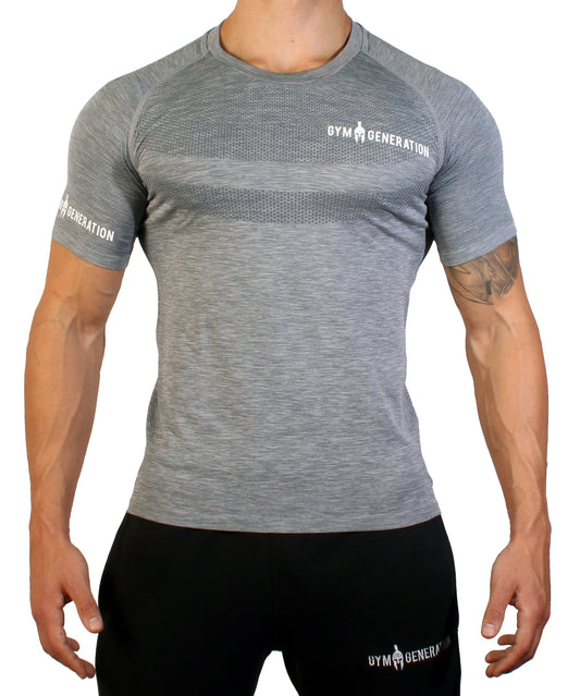 Camisa fitness sin costuras - Frost Grey