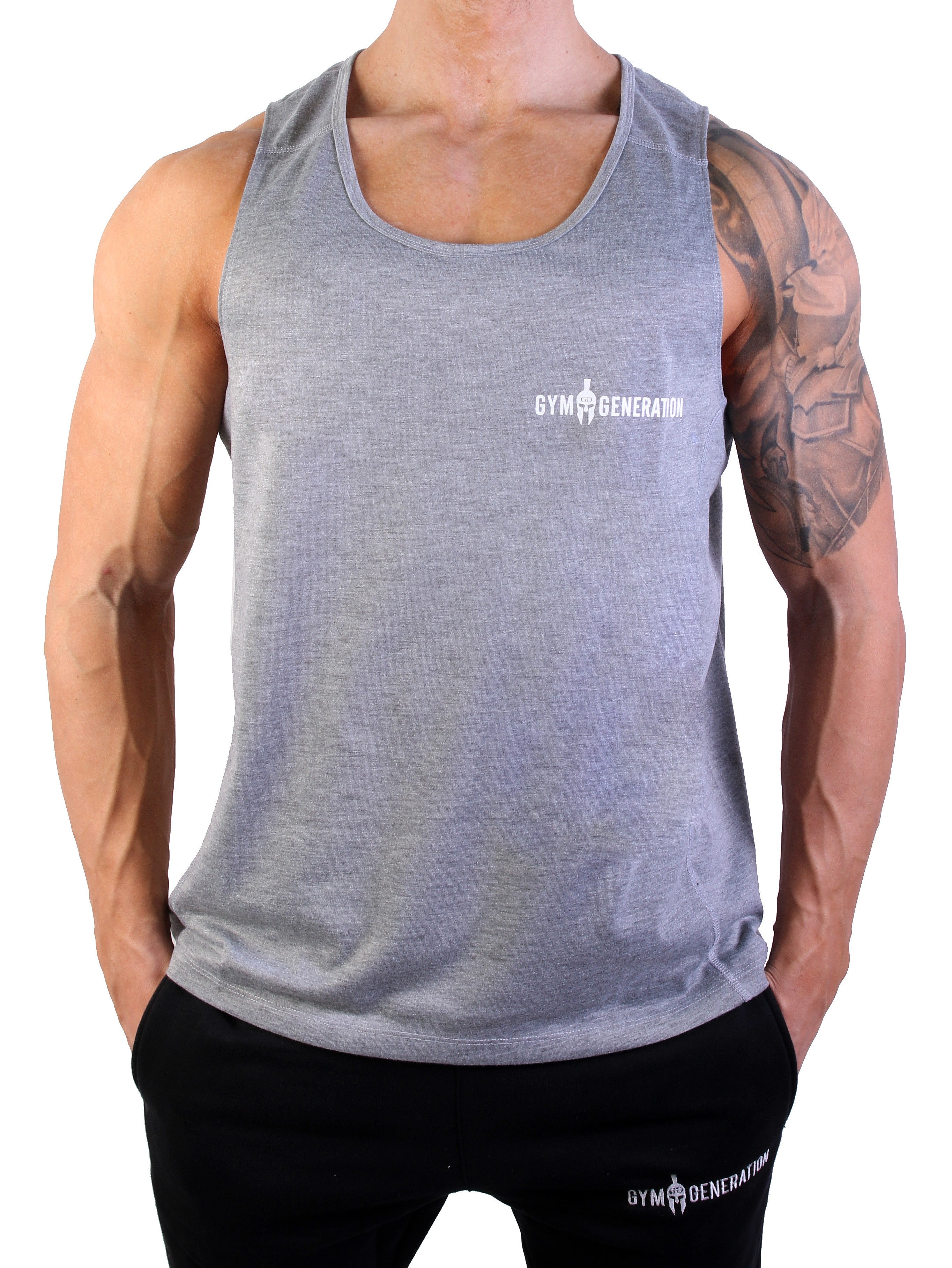 Camiseta sin discount manga hombre gym